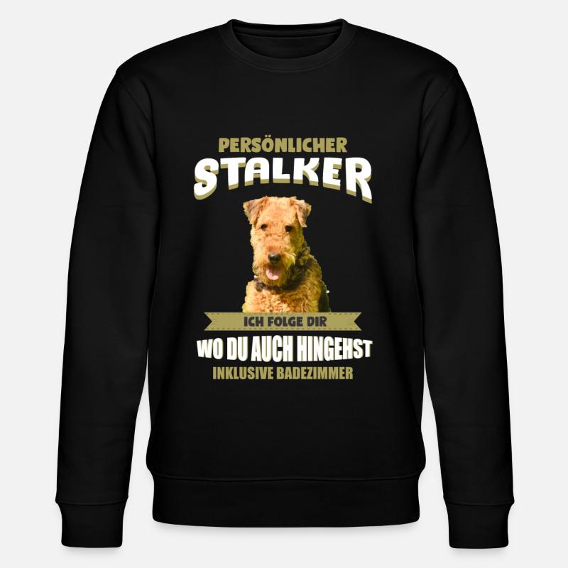 Airedale Terrier Hund - Airedale Terrier - Stanley/Stella Unisex Bio-Sweatshirt CHANGER  - Schwarz