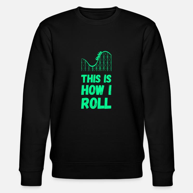 Achterbahn Freizeitpark kirmes rummel geschenk - Stanley/Stella Unisex Bio-Sweatshirt CHANGER  - Schwarz