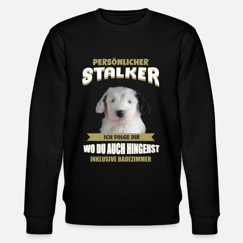 Bobtail - Old English Sheepdog - Stanley/Stella Unisex Bio-Sweatshirt CHANGER  - Schwarz