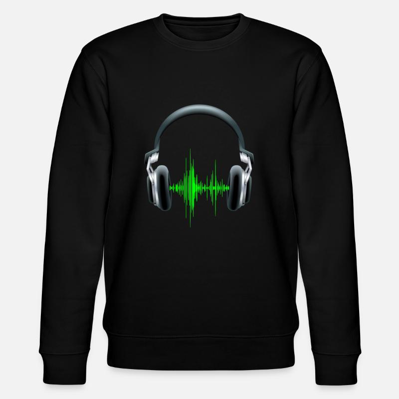 Equalizer DJ Kopfhörer - Stanley/Stella Unisex Bio-Sweatshirt CHANGER  - Schwarz
