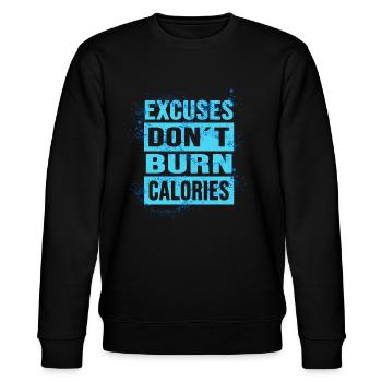 Fitness Musculation Pas d’excuses Sport Protein - Sweat bio CHANGER Stanley/Stella Unisexe - noir - Devant - Nik (191cm) & Marisol (170cm)