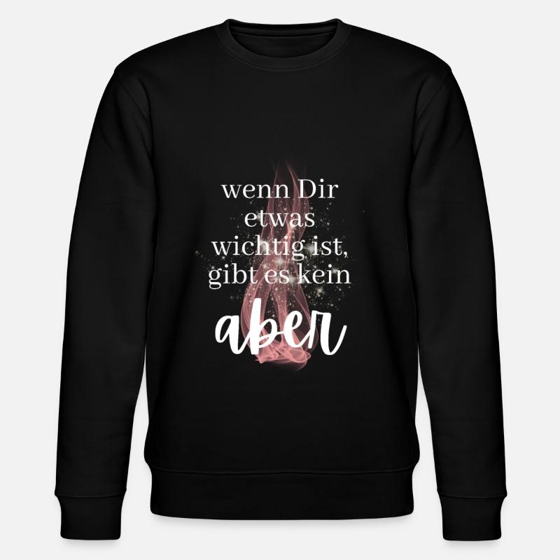 POSITIVE EINSTELLUNG MINDSET Motivation - Stanley/Stella Unisex Bio-Sweatshirt CHANGER  - Schwarz