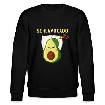 Schlavocado - Schlafshirt, Gute Nacht, Avocado - Stanley/Stella Unisex Bio-Sweatshirt CHANGER  - Schwarz - Vorne - Nik (191cm) & Marisol (170cm)