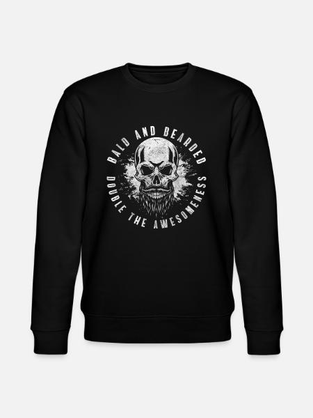 Hairless Old Plate Man Problem - Stanley/Stella CHANGER Unisex Organic Sweatshirt - black