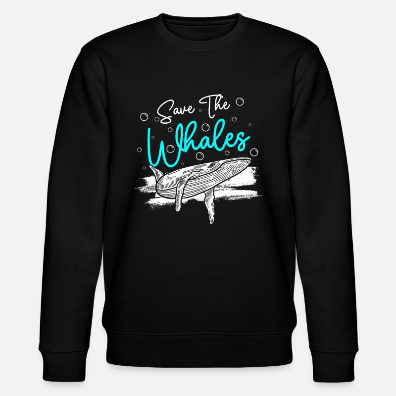 Whale Divers - Stanley/Stella CHANGER Unisex Organic Sweatshirt - black