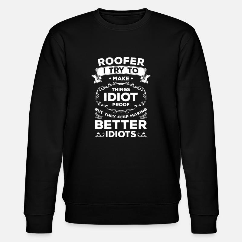 Zimmermann Dachdecken Handwerk Leyendecker - Stanley/Stella Unisex Bio-Sweatshirt CHANGER  - Schwarz