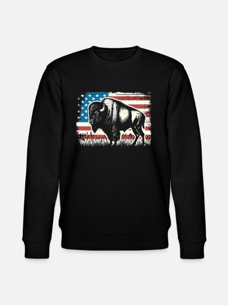 American Bison - Stanley/Stella Unisex Bio-Sweatshirt CHANGER  - Schwarz