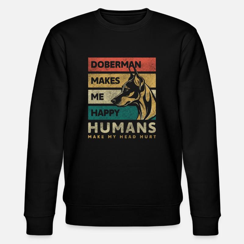 Dobermann Wachschutz - Stanley/Stella Unisex Bio-Sweatshirt CHANGER  - Schwarz