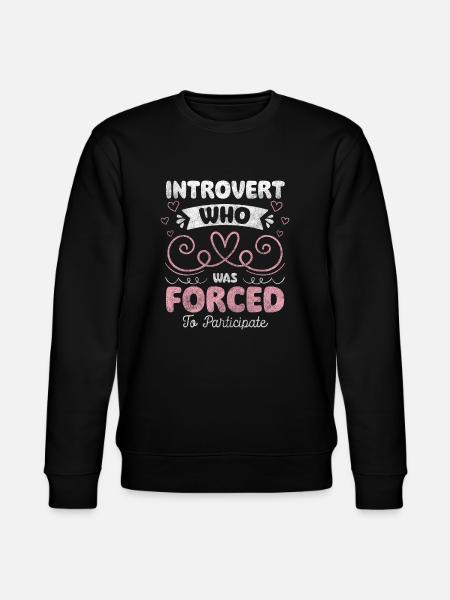 Introvert Social Contact Reflection - Stanley/Stella CHANGER Unisex Organic Sweatshirt - black