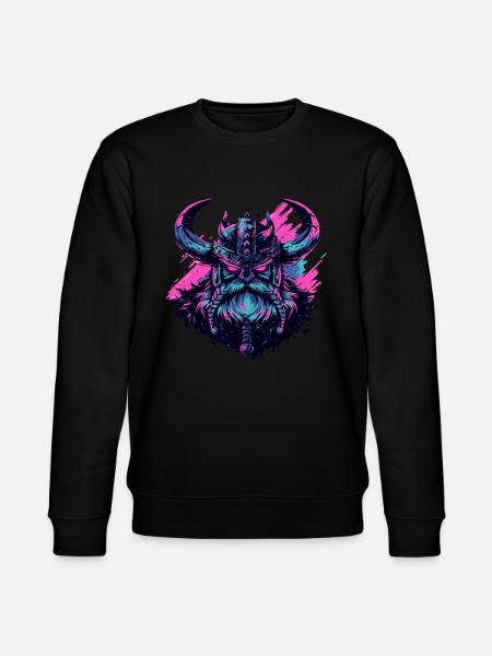 Wikingerkopf im Pop-Art-Stil - Stanley/Stella Unisex Bio-Sweatshirt CHANGER  - Schwarz