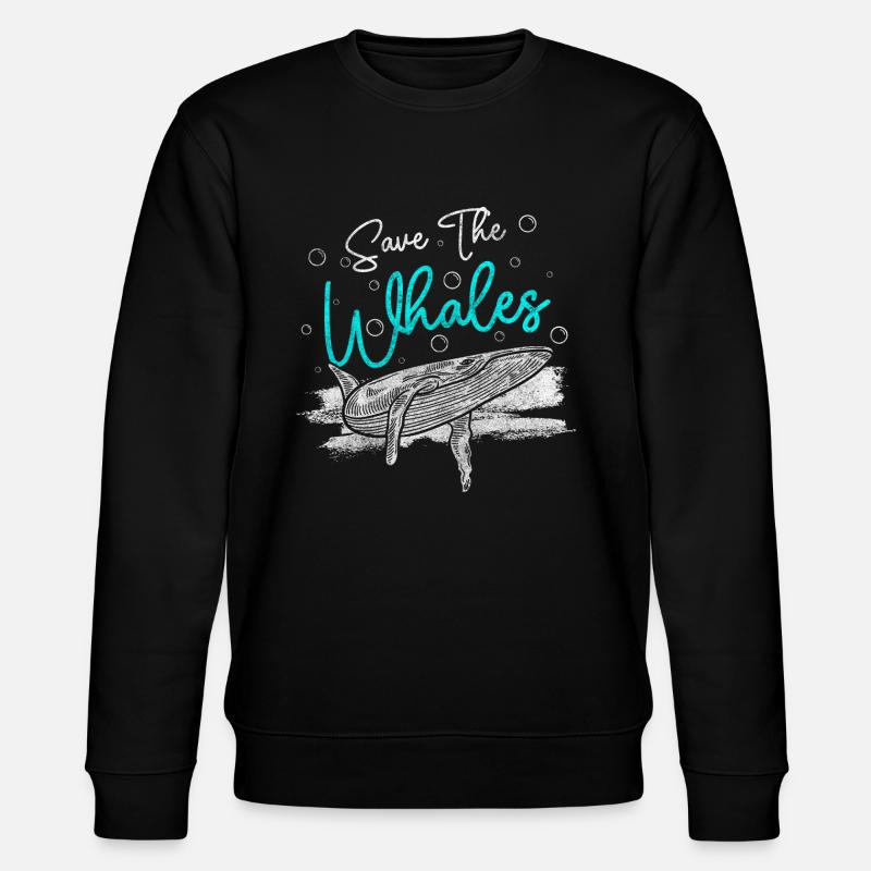Baleine Mer Créatures Lac - Sweat bio CHANGER Stanley/Stella Unisexe - noir