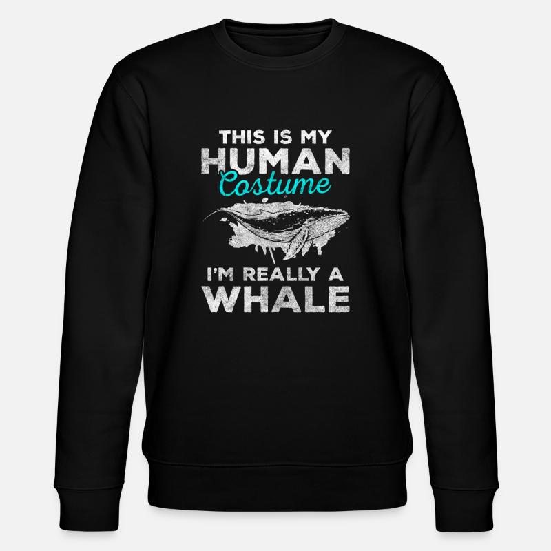Wale Meeresbewohner See - Stanley/Stella Unisex Bio-Sweatshirt CHANGER  - Schwarz