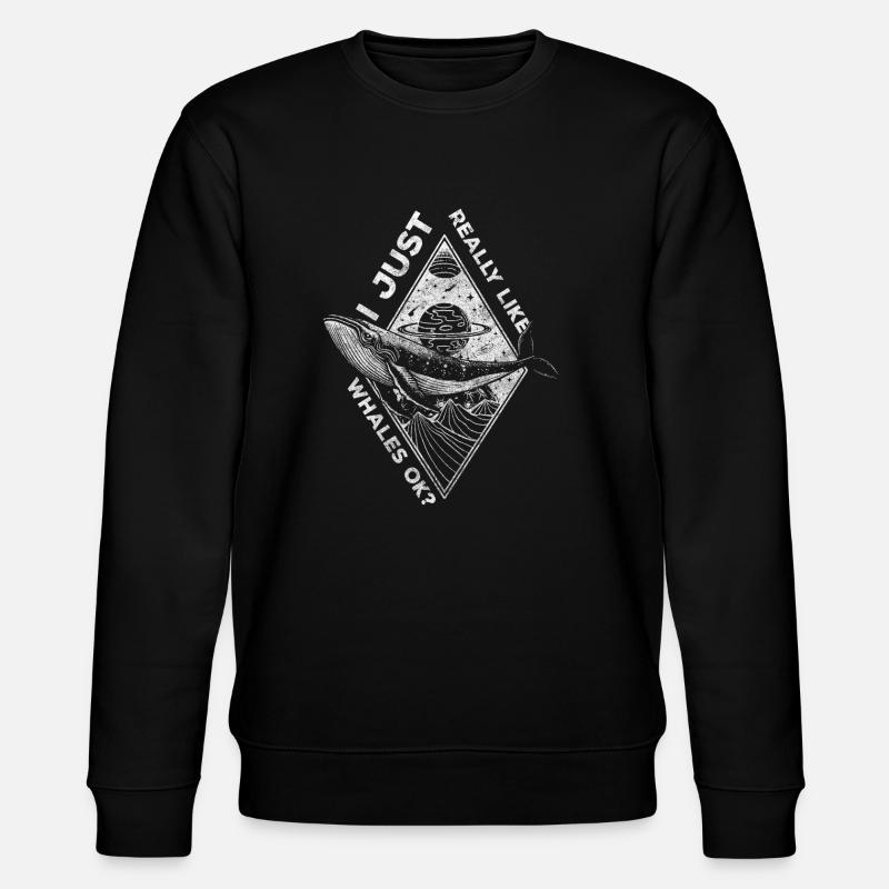 Baleines Océan Nature Plongée - Sweat bio CHANGER Stanley/Stella Unisexe - noir