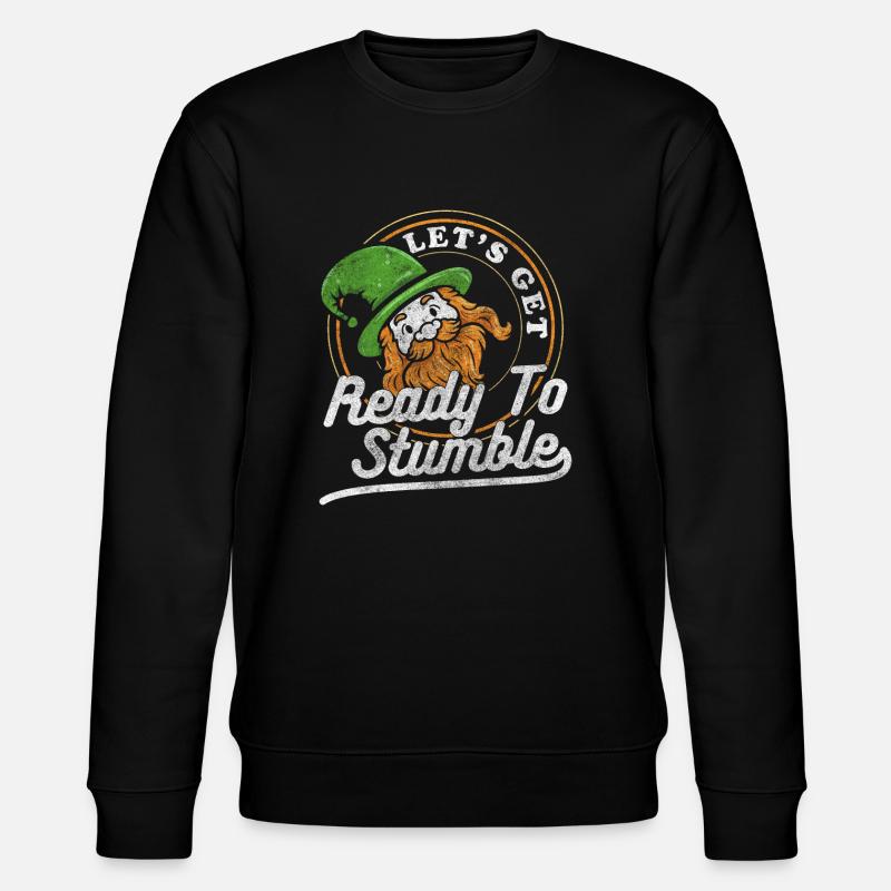 Pub Beer Happiness Irish - Stanley/Stella CHANGER Unisex Organic Sweatshirt - black