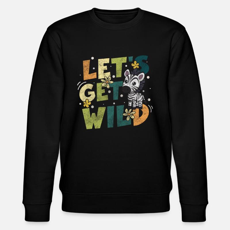 Zebra Africa Safari - Stanley/Stella CHANGER Unisex Organic Sweatshirt - black