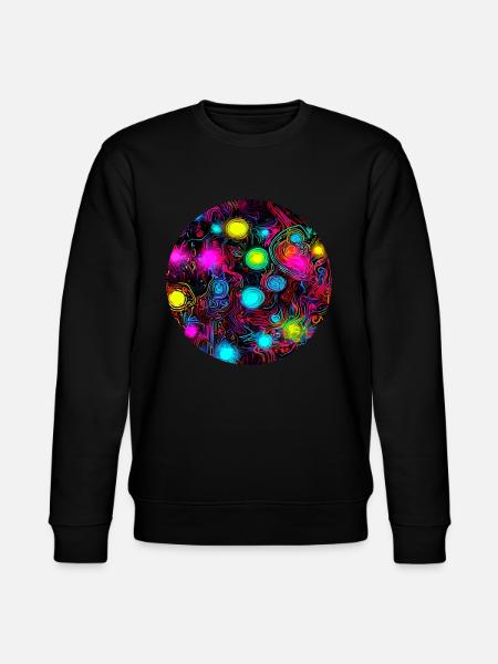 Neon Abstract Style Trend UV - Stanley/Stella CHANGER Unisex Organic Sweatshirt - black