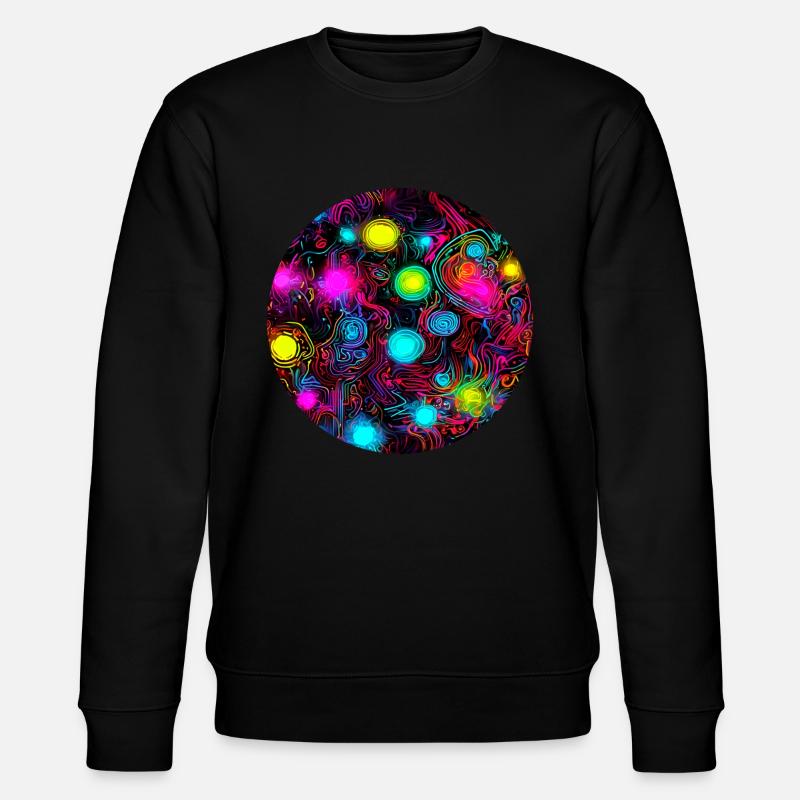 Néon style abstrait tendance UV - Sweat bio CHANGER Stanley/Stella Unisexe - noir