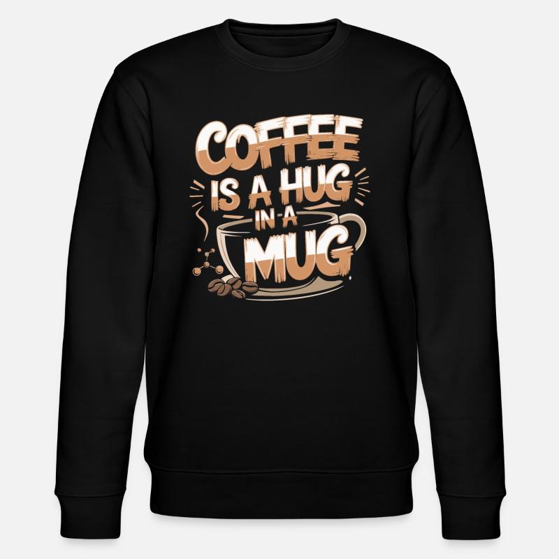 Kaffee Umarmung - Stanley/Stella Unisex Bio-Sweatshirt CHANGER - Schwarz