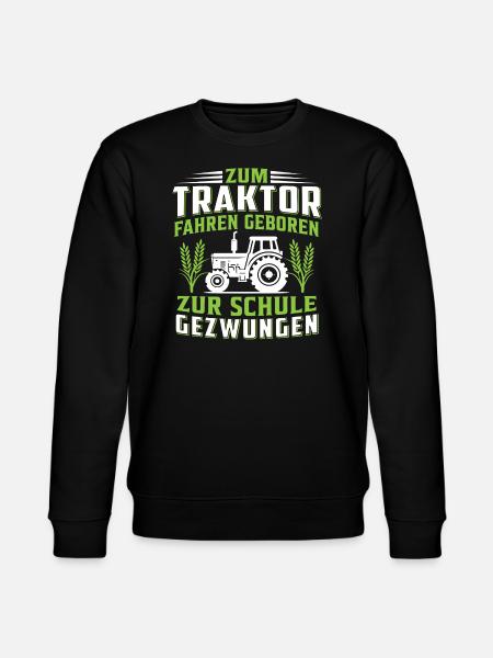 Zum Traktor fahren - Stanley/Stella Unisex Bio-Sweatshirt CHANGER  - Schwarz