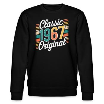 Classique 1967 Original - 58e anniversaire - Sweat bio CHANGER Stanley/Stella Unisexe - noir - Devant - Nik (191cm) & Marisol (170cm)