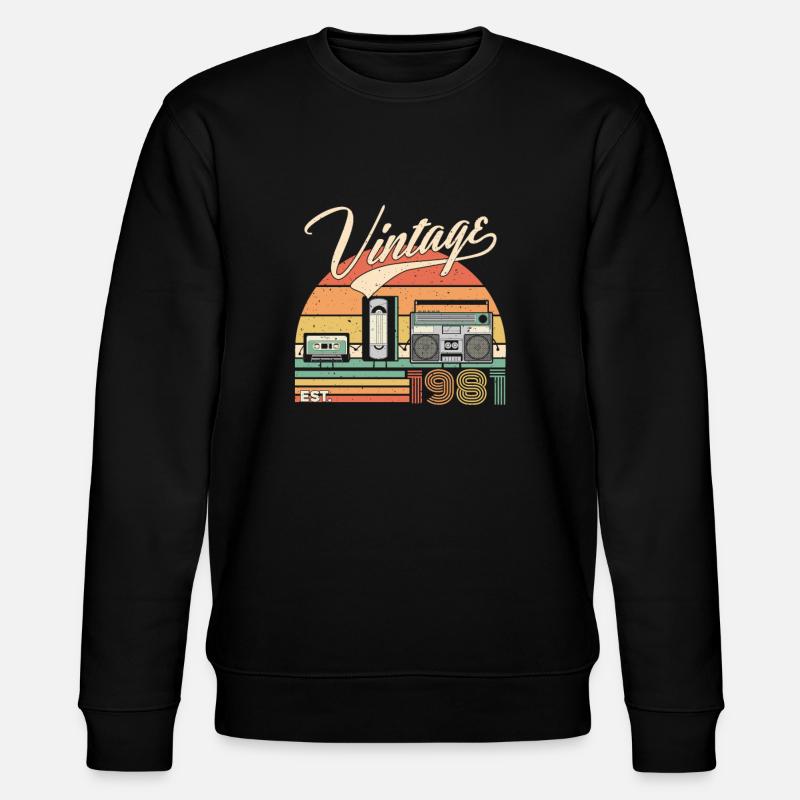 Vintage 1981 40e anniversaire cadeau de quarante ans - Sweat bio CHANGER Stanley/Stella Unisexe - noir