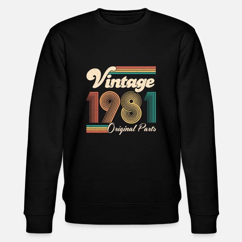 Vintage 1981 40e anniversaire cadeau de quarante ans - Sweat bio CHANGER Stanley/Stella Unisexe - noir