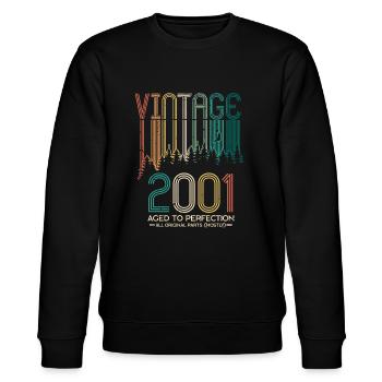Vintage 2001 20e anniversaire cadeau de vingt ans - Sweat bio CHANGER Stanley/Stella Unisexe - noir - Devant - Nik (191cm) & Marisol (170cm)