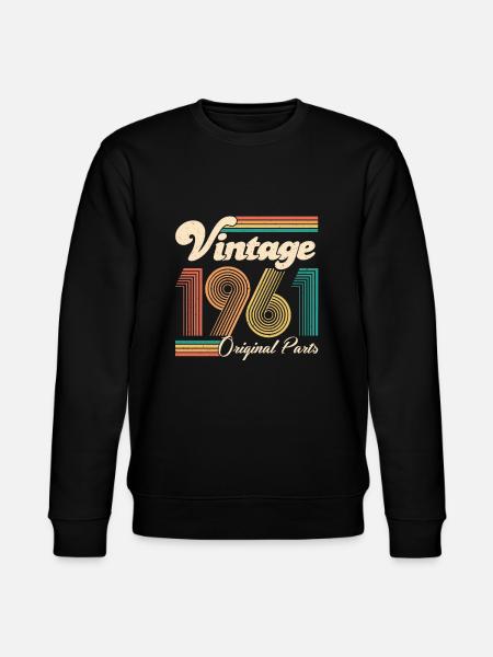 1961 60. Geburtstag Sechzigster Sechzig Geschenk - Stanley/Stella Unisex Bio-Sweatshirt CHANGER  - Schwarz