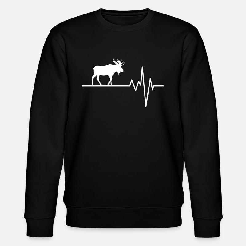 Elch - Stanley/Stella Unisex Bio-Sweatshirt CHANGER  - Schwarz