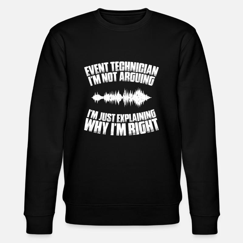 Veranstaltungstechniker Event Technician - Stanley/Stella Unisex Bio-Sweatshirt CHANGER  - Schwarz