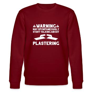 Stuckateur Plasterer Stukkateur Gipser Verputzer - Stanley/Stella Unisex Bio-Sweatshirt CHANGER  - Burgunderrot - Vorne - Nik (191cm) & Marisol (170cm)