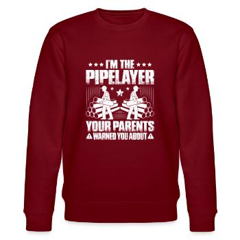 Constructeur de pipelines Construction de pipelines Pipelayer - Sweat bio CHANGER Stanley/Stella Unisexe - bordeaux - Devant - Nik (191cm) & Marisol (170cm)