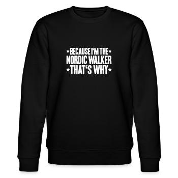 Nordic Walking Nordic Walker Nordic Walken - Stanley/Stella CHANGER Unisex Organic Sweatshirt - black - Front - Nik (191cm) & Marisol (170cm)