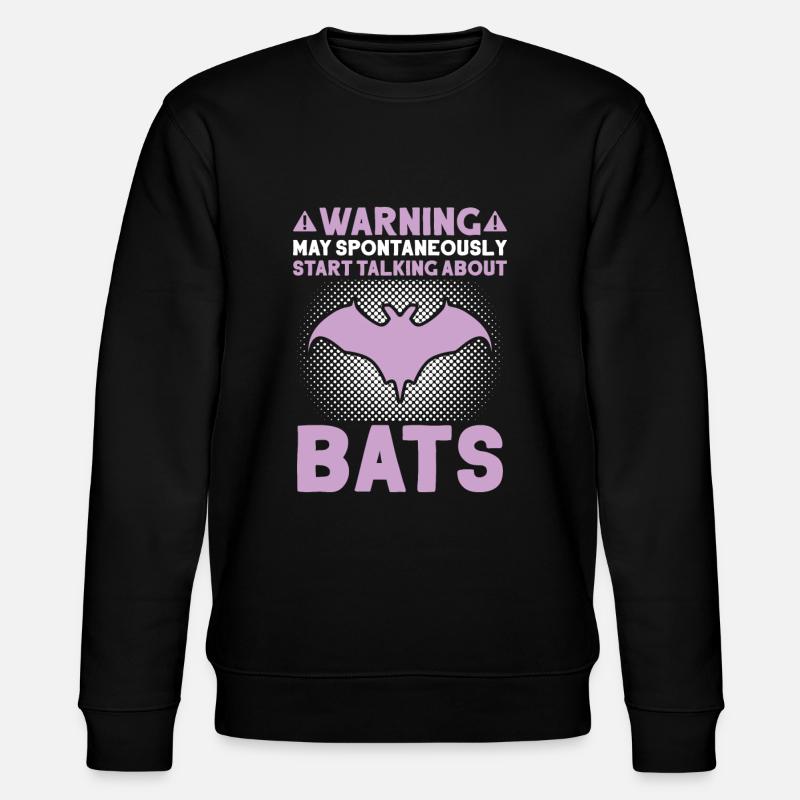 Fledermaus Fledermäuse Bat Bats Fledertier - Stanley/Stella Unisex Bio-Sweatshirt CHANGER - Schwarz