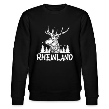 Rheinland - Stanley/Stella Unisex Bio-Sweatshirt CHANGER  - Schwarz - Vorne - Nik (191cm) & Marisol (170cm)