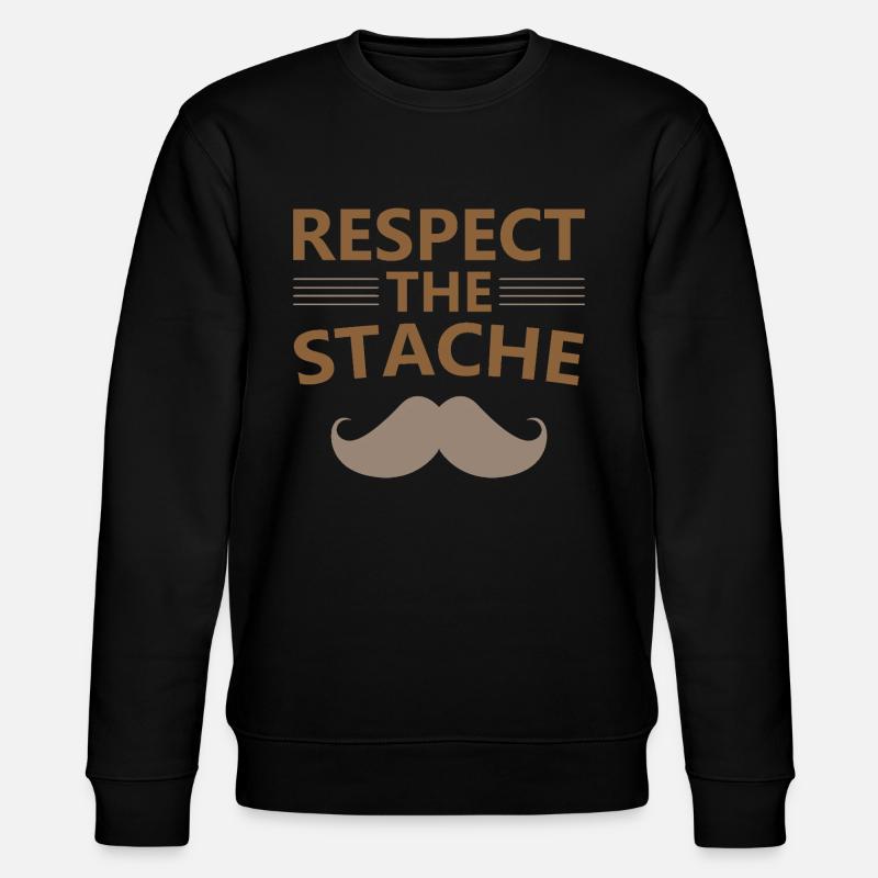 Respect The Stache - Stanley/Stella Unisex Bio-Sweatshirt CHANGER  - Schwarz