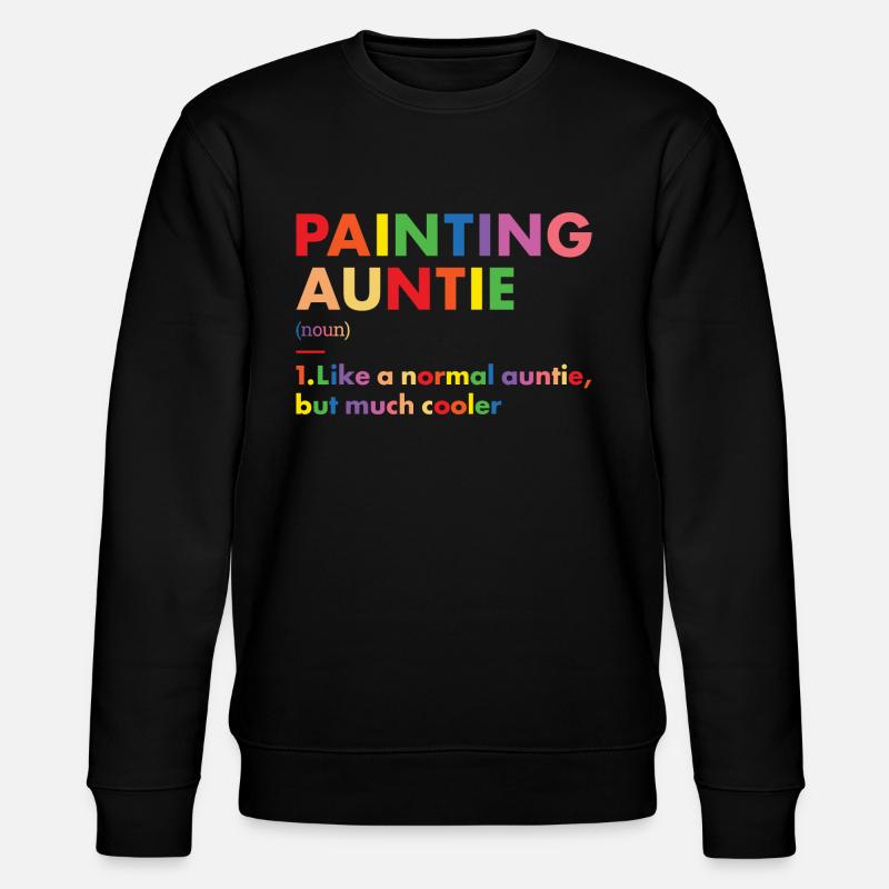 Painter Auntie Definition Painting - Stanley/Stella Unisex Bio-Sweatshirt CHANGER  - Schwarz