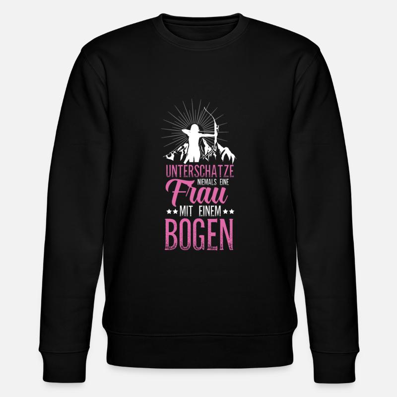 Bogenschießen Bogen bogenschützen bogenschütze - Stanley/Stella Unisex Bio-Sweatshirt CHANGER  - Schwarz