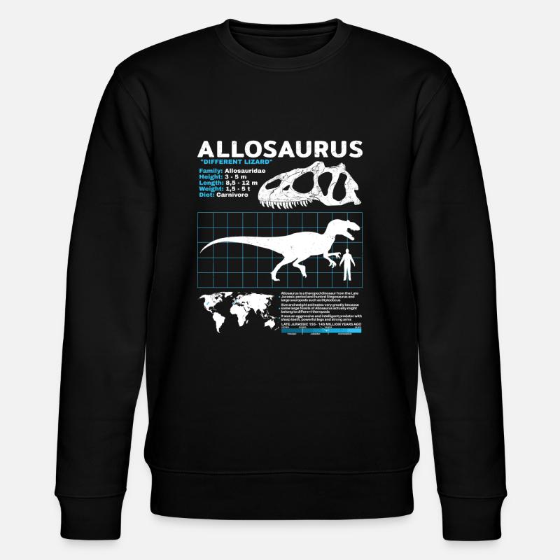Fiche technique Allosaurus - Sweat bio CHANGER Stanley/Stella Unisexe - noir