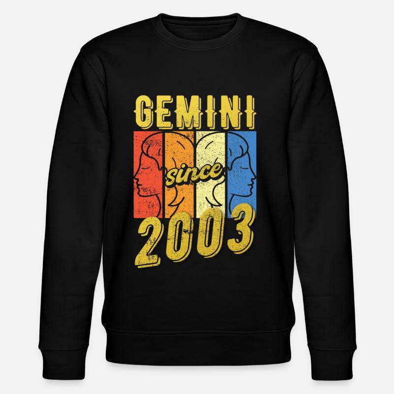 Cadeau du Zodiaque Gémeaux 2003 - Sweat bio CHANGER Stanley/Stella Unisexe - noir