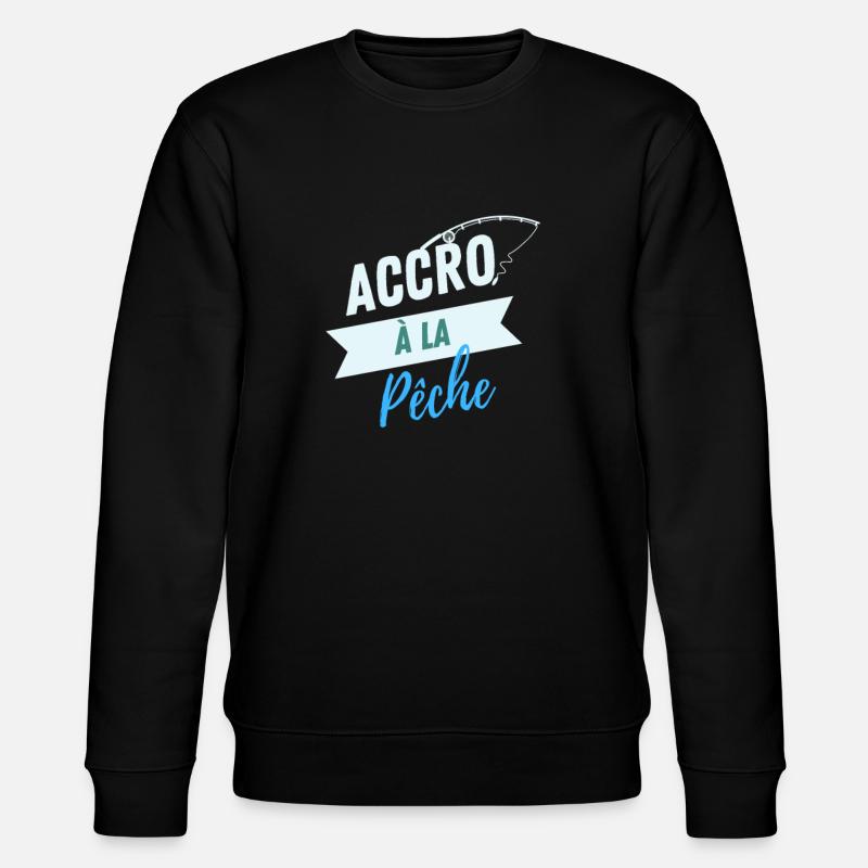 Accro à la pêche - Sweat bio CHANGER Stanley/Stella Unisexe - noir