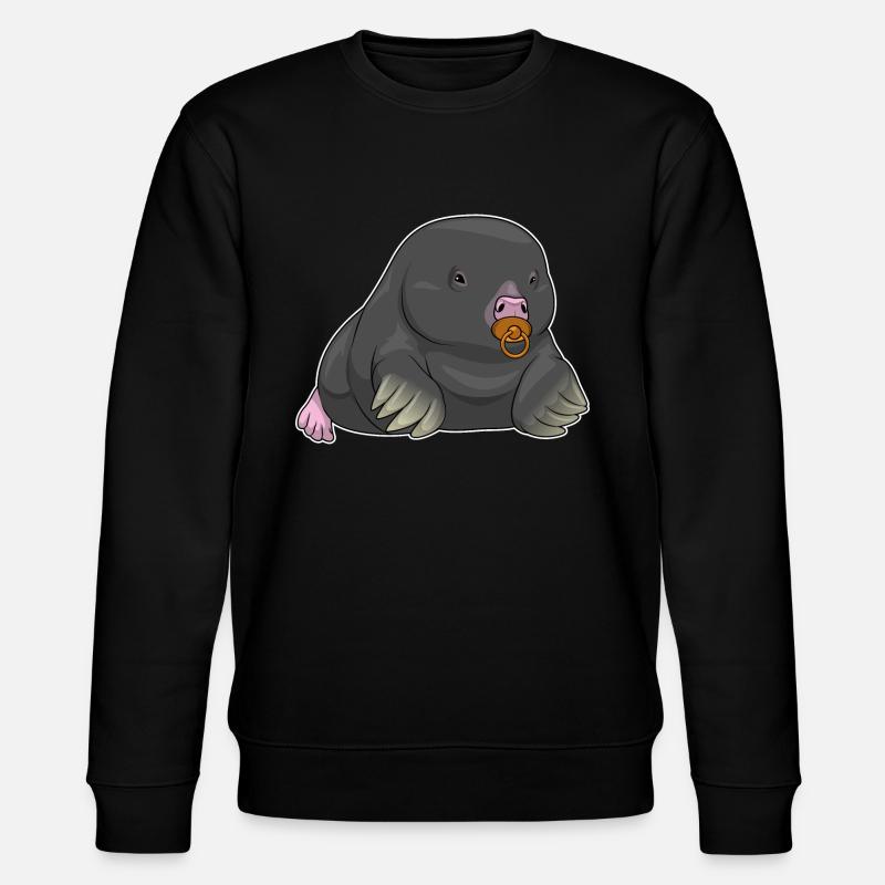 Mole pacifier - Stanley/Stella CHANGER Unisex Organic Sweatshirt - black