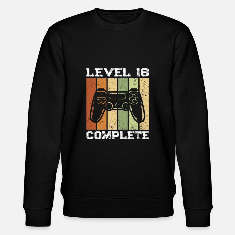 Level 18 complete - Stanley/Stella Unisex Bio-Sweatshirt CHANGER  - Schwarz