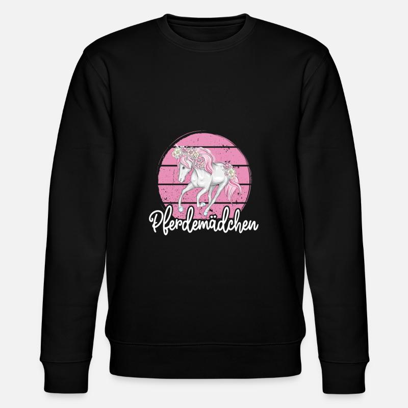 Pferdemädchen Pferd - Stanley/Stella Unisex Bio-Sweatshirt CHANGER  - Schwarz