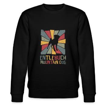 Vintage Entlebucher sennenhund - Stanley/Stella Unisex Bio-Sweatshirt CHANGER  - Schwarz - Vorne - Nik (191cm) & Marisol (170cm)