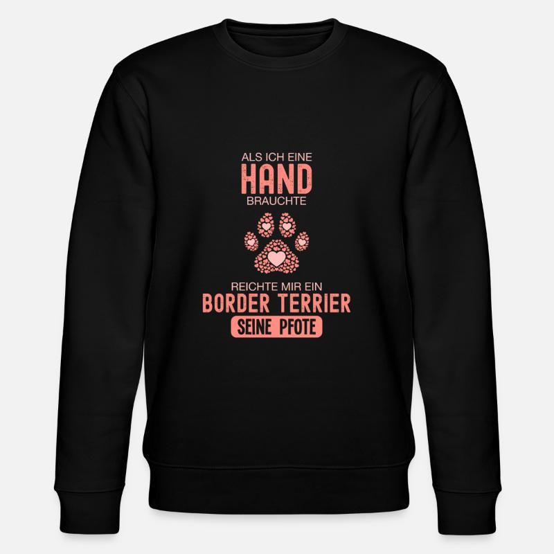 Geschenkidee Border Terrier - Stanley/Stella Unisex Bio-Sweatshirt CHANGER  - Schwarz