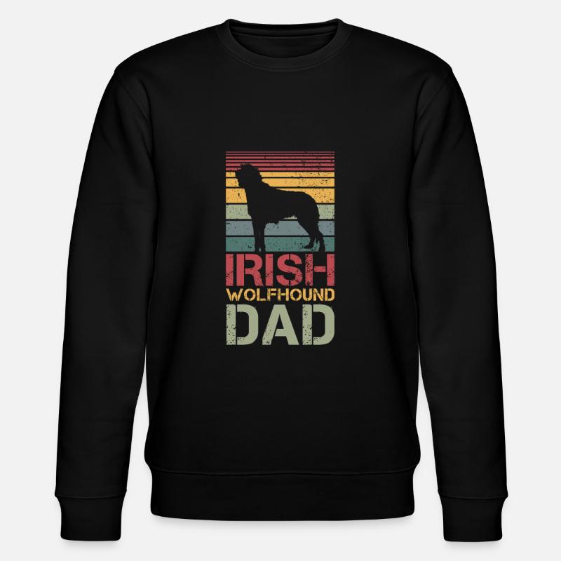 Irish Wolfhound Dad - Stanley/Stella Unisex Bio-Sweatshirt CHANGER  - Schwarz