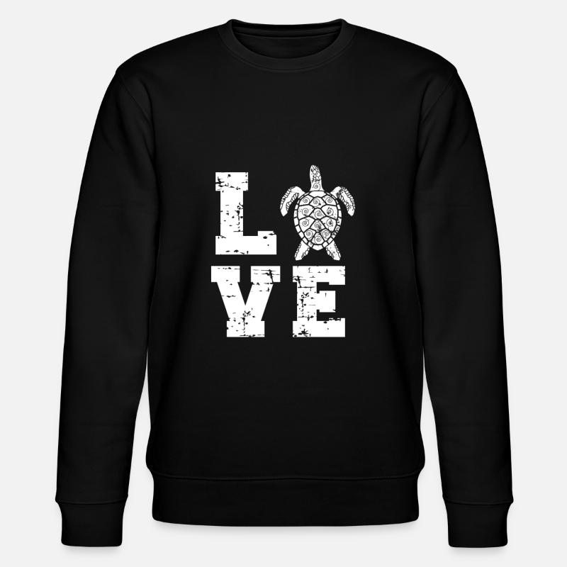 Love Turtle - Stanley/Stella Unisex Bio-Sweatshirt CHANGER  - Schwarz