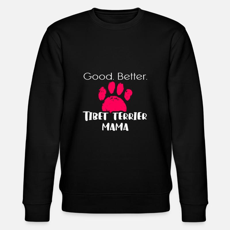 Tibet Terrier - Stanley/Stella Unisex Bio-Sweatshirt CHANGER  - Schwarz