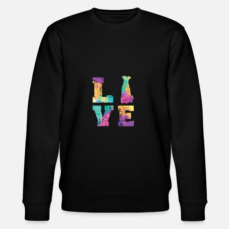 Airedale Terrier Love - Stanley/Stella Unisex Bio-Sweatshirt CHANGER  - Schwarz